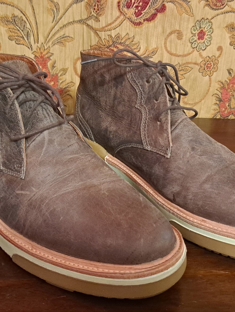 Lucchese After Ride Men's Brown Suede Chukka Boots - Casual Lace-Up Sz 12 W - Picture 1 of 8